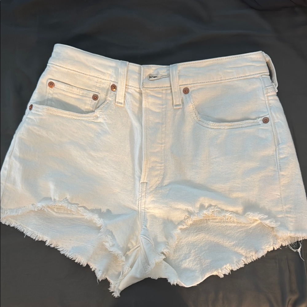 Women's White Denim Shorts